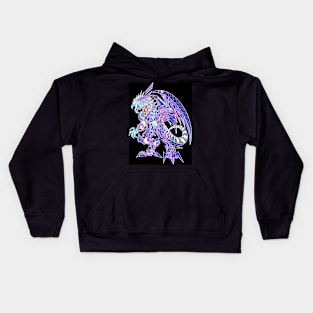 diamond quetzalcoatl mecha dragon ecopop robot mexican pattern art Kids Hoodie